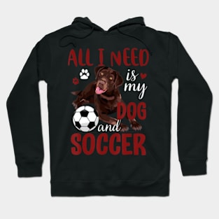 Chocolate Labrador Retriever Dog Lover Soccer Hoodie